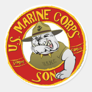 U.S. Marineinfanteriekorps-Sohn Runder Aufkleber