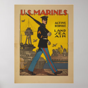 U.S. Marines. Aktiver Service. Bodensee Poster