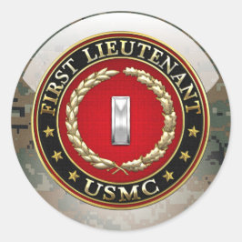 U.S. Marines: Erster Leutnant (USMC 1stLt) [3D] Runder Aufkleber
