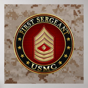 U.S. Marines: Erster Sergeant (USMC 1stSgt) [3D] Poster
