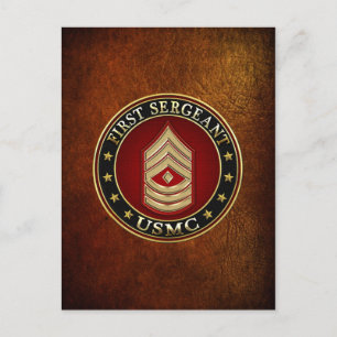U.S. Marines: Erster Sergeant (USMC 1stSgt) [3D] Postkarte