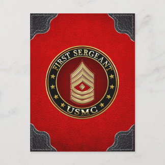 U.S. Marines: Erster Sergeant (USMC 1stSgt) [3D] Postkarte