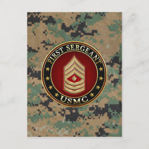 U.S. Marines: Erster Sergeant (USMC 1stSgt) [3D] Postkarte