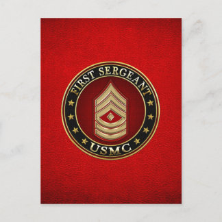 U.S. Marines: Erster Sergeant (USMC 1stSgt) [3D] Postkarte