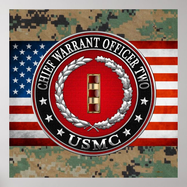 U.S. Marines: Hauptbefehl Zwei (USMC CWO-2) [3D] Poster (Vorne)