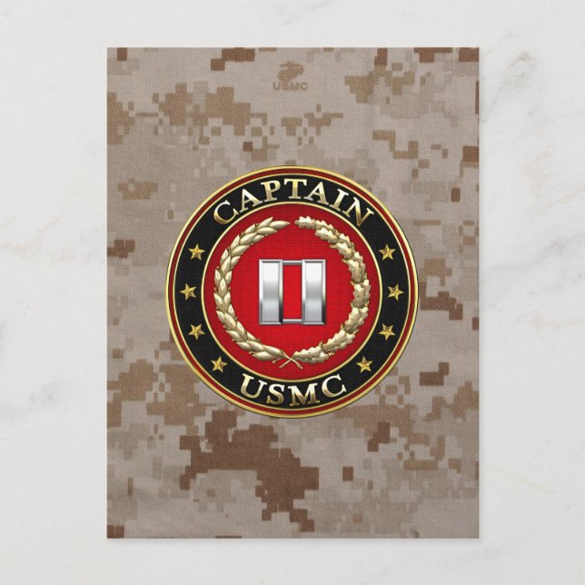 U.S. Marines: Kapitän (USMC Capt) [3D] Postkarte (Vorderseite)