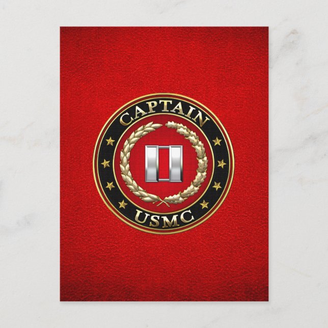 U.S. Marines: Kapitän (USMC Capt) [3D] Postkarte (Vorderseite)