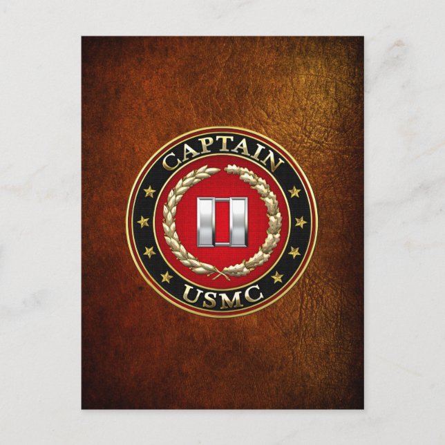 U.S. Marines: Kapitän (USMC Capt) [3D] Postkarte (Vorderseite)