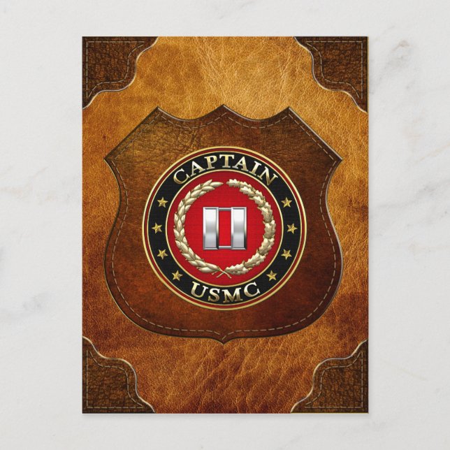 U.S. Marines: Kapitän (USMC Capt) [3D] Postkarte (Vorderseite)
