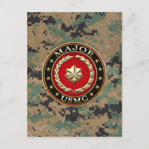 U.S. Marines: Major (USMC Maj) [3D] Postkarte