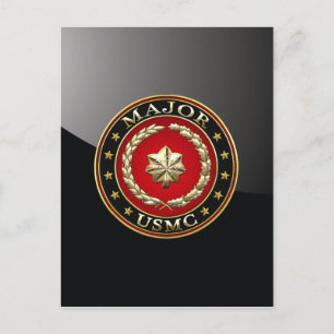 U.S. Marines: Major (USMC Maj) [3D] Postkarte