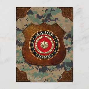 U.S. Marines: Major (USMC Maj) [3D] Postkarte