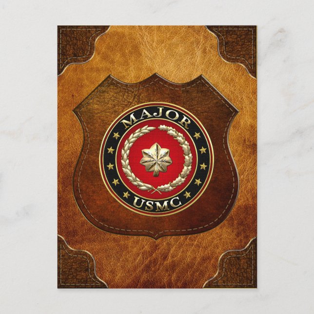 U.S. Marines: Major (USMC Maj) [3D] Postkarte (Vorderseite)