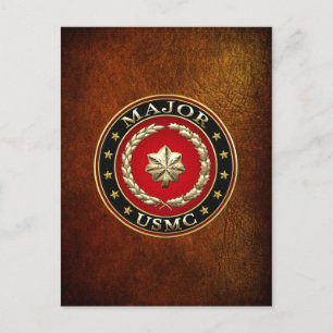 U.S. Marines: Major (USMC Maj) [3D] Postkarte