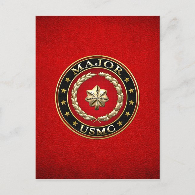 U.S. Marines: Major (USMC Maj) [3D] Postkarte (Vorderseite)