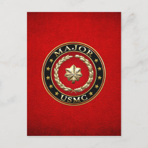 U.S. Marines: Major (USMC Maj) [3D] Postkarte