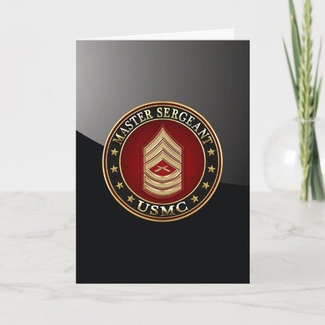 U.S. Marines: Master Sergeant (USMC MSgt) [3D] Karte (Vorderseite)