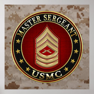 U.S. Marines: Master Sergeant (USMC MSgt) [3D] Poster
