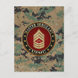 U.S. Marines: Master Sergeant (USMC MSgt) [3D] Postkarte