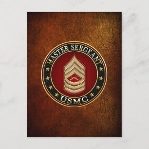 U.S. Marines: Master Sergeant (USMC MSgt) [3D] Postkarte