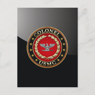 U.S. Marines: Oberst (USMC Col) [3D] Postkarte