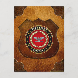 U.S. Marines: Oberst (USMC Col) [3D] Postkarte