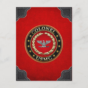 U.S. Marines: Oberst (USMC Col) [3D] Postkarte