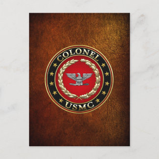 U.S. Marines: Oberst (USMC Col) [3D] Postkarte