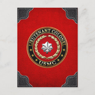 U.S. Marines: Oberstleutnant (USMC LtCol) [3D] Postkarte