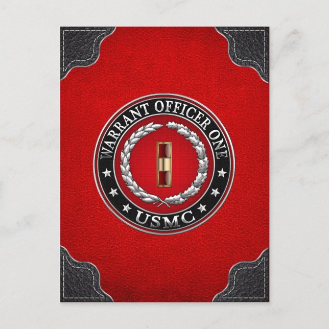 U.S. Marines: Offizier der Haftbefehl 1 (USMC WO-1 Postkarte (Vorderseite)