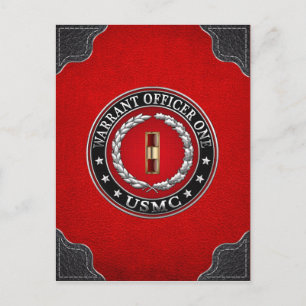 U.S. Marines: Offizier der Haftbefehl 1 (USMC WO-1 Postkarte