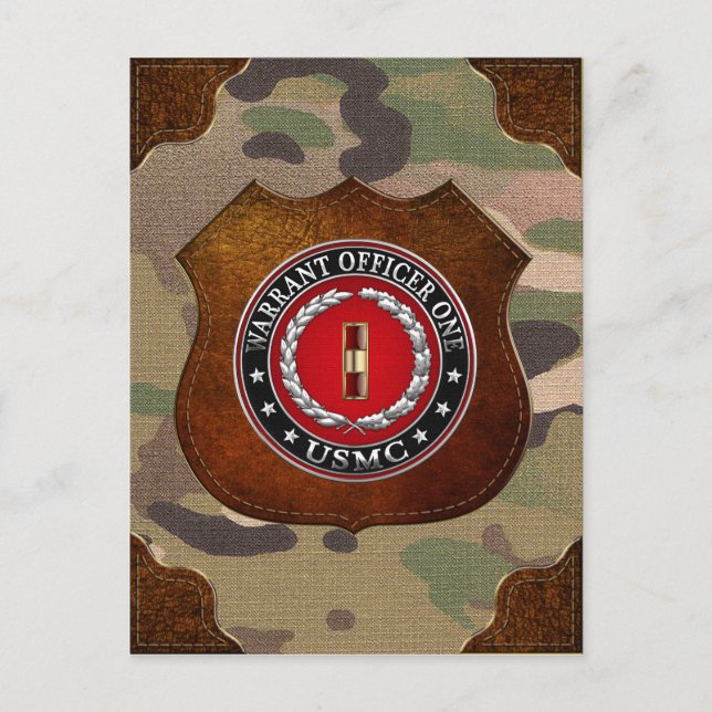 U.S. Marines: Offizier der Haftbefehl 1 (USMC WO-1 Postkarte (Vorderseite)