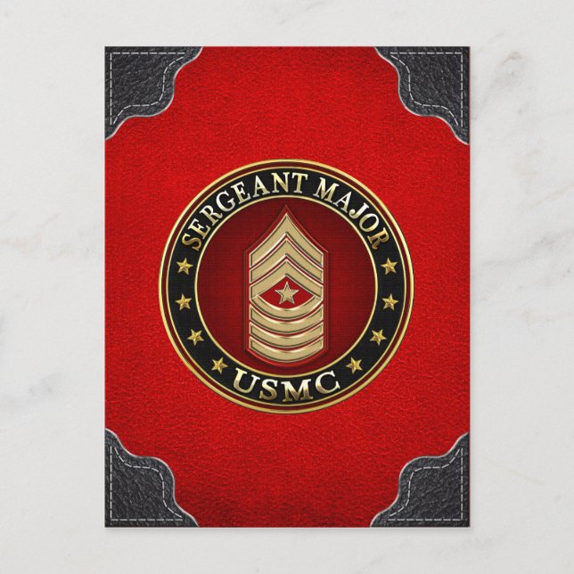 U.S. Marines: Sergeant Major (USMC SgtMaj) [3D] Postkarte (Vorderseite)