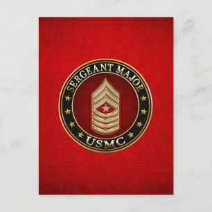 U.S. Marines: Sergeant Major (USMC SgtMaj) [3D] Postkarte