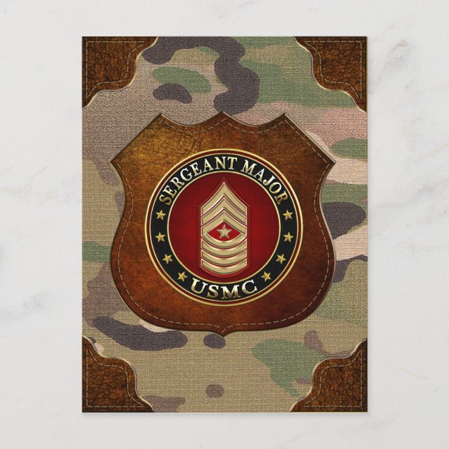 U.S. Marines: Sergeant Major (USMC SgtMaj) [3D] Postkarte (Vorderseite)