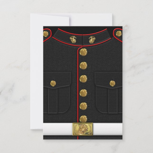 U.S. Marines: USMC Dress Uniform [3D] RSVP Karte (Vorderseite)