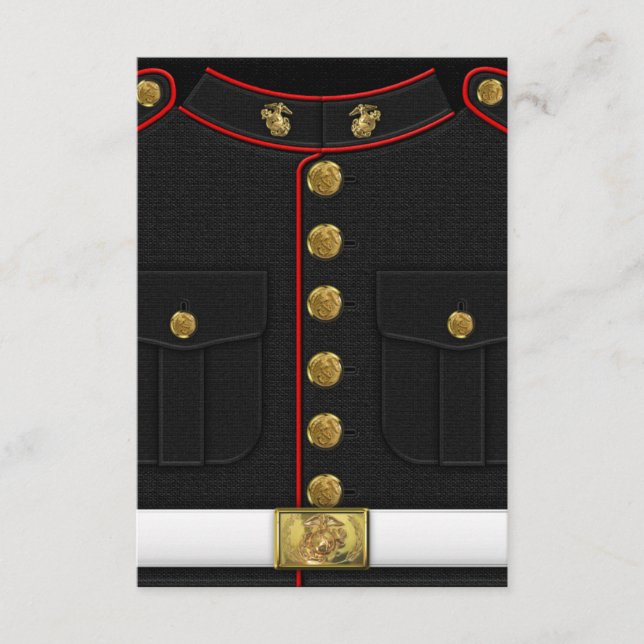 U.S. Marines: USMC Dress Uniform [3D] RSVP Karte (Vorderseite)