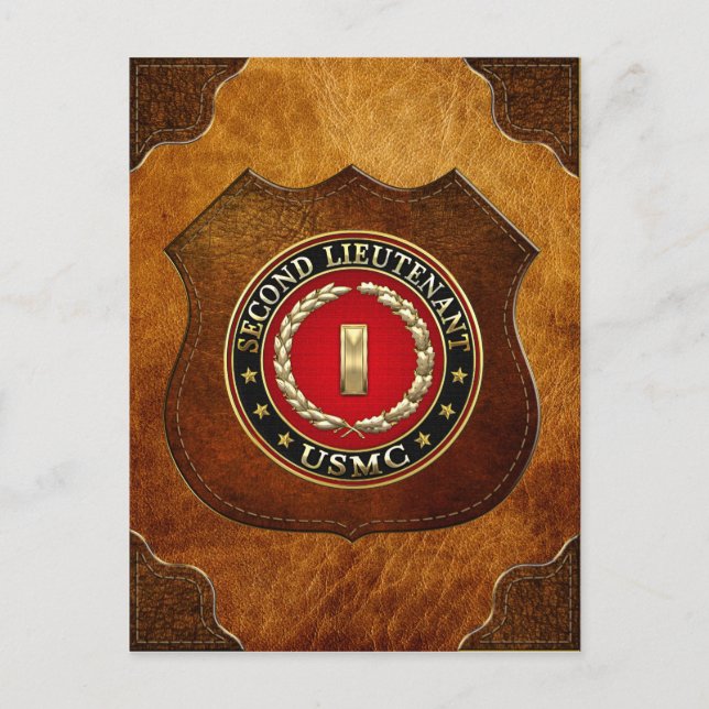 U.S. Marines: Zweiter Leutnant (USMC 2ndLt) [3D] Postkarte (Vorderseite)