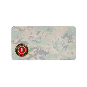 U.S. Marinesoldaten: Erster Leutnant (USMC 1stLt) Adressaufkleber