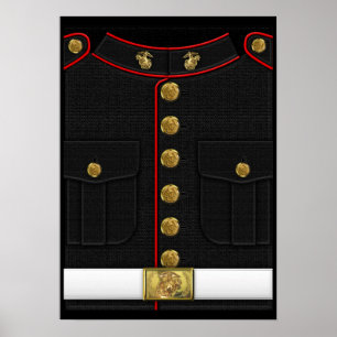 U.S. Marinesoldaten: Usmc-formale Uniform [3D] Poster