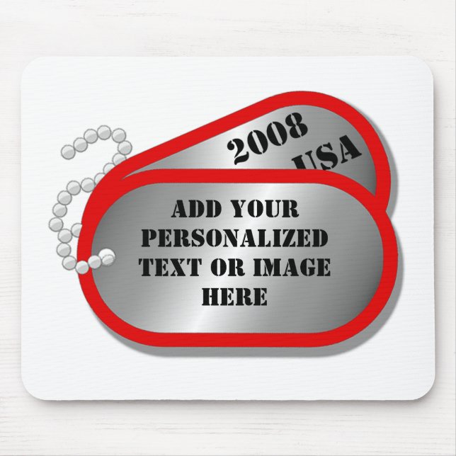 U.S. MILITÄR - Erkennungsmarken Mousepad (Vorne)