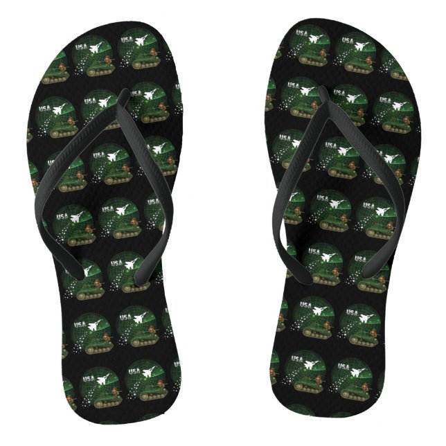 U.S. Militär - Luftwaffen-Jet, Radar, Flip Flops (Fußbett)