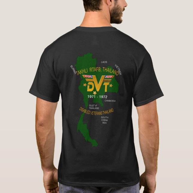 U. S. Militär Thailand Mit Behinderung Veteranen R T-Shirt (Rückseite)