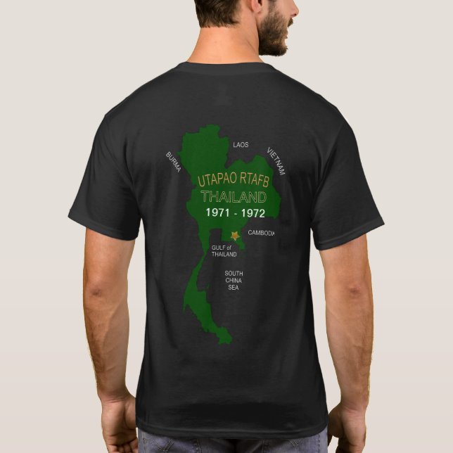 U. S. Militär Thailand Veteranen Utapao RTAFB T-Shirt (Rückseite)