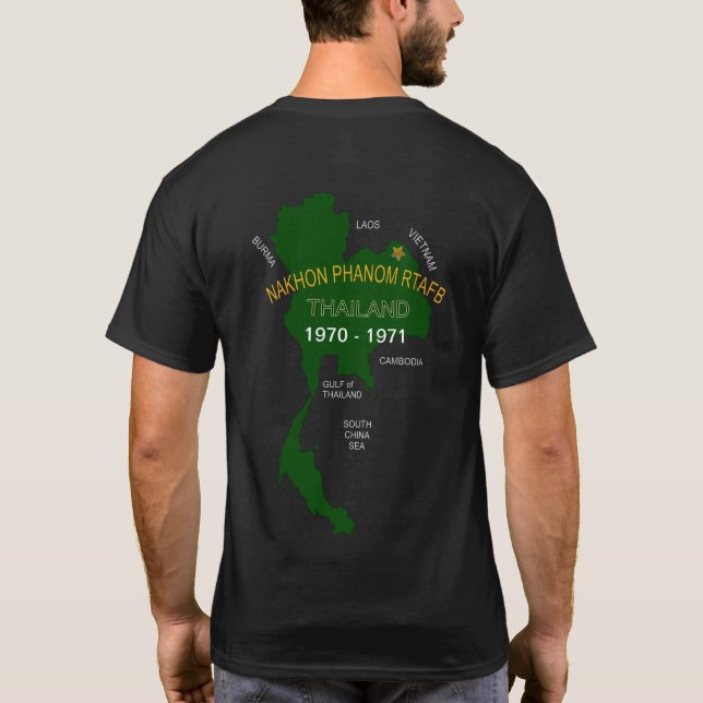 U. S. Militärische thailändische Veteranen NKP RTA T-Shirt (Rückseite)