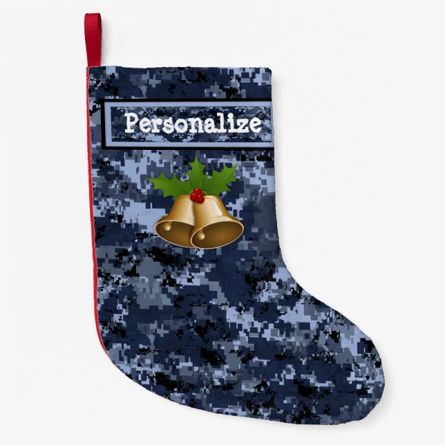 U.S. Military Blue Camouflage Weihnachts-Strumpf m Kleiner Weihnachtsstrumpf (Vorderseite)