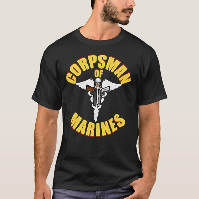  U.S. Navy Corpsman 8404 FMF Marine Veteran Gift T-Shirt (Vorderseite)