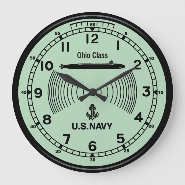 U.S. NAVY-Uhr-Imitation Große Wanduhr (Vorderseite)