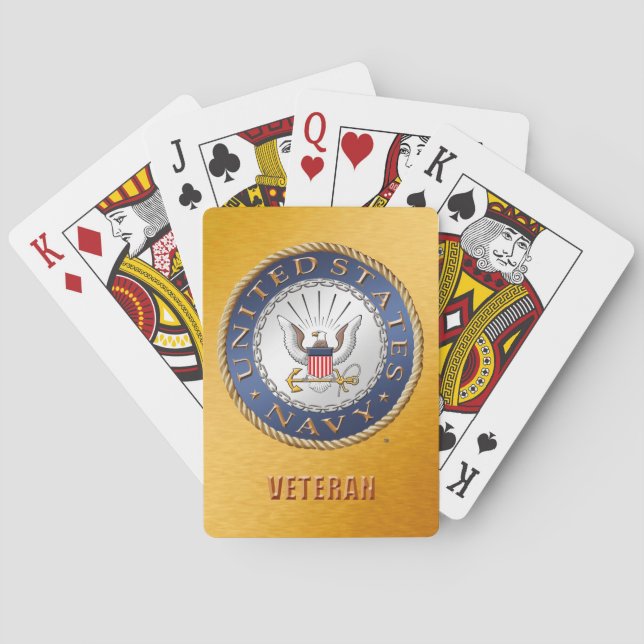 U.S. Navy Veteran Bicycle Playing Cards Spielkarten (Rückseite)