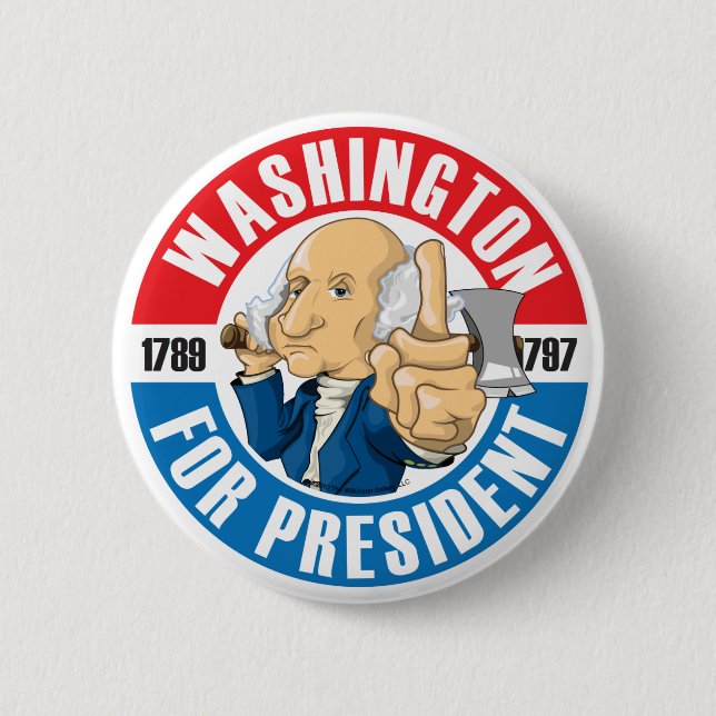 U.S. Präsidenten Campaign Button: #1 Washington Button (Vorderseite)